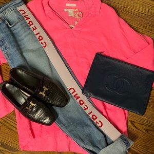 Chanel navy blue pouch never carried!  Gorgeous!